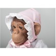 Бебе маймунка Лола, с рокля и шапка на звездички, снимка 2