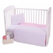 Бебешки спален комплект трико 4 части Pink Flowers 70/140, снимка 1