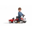 Бебешки трактор с ремарке, гребло и лопатка – бяло с червено, снимка 3