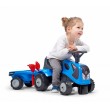 Бебешки трактор с ремарке, гребло и лопатка – син, снимка 4