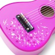 Детска дървена китара в розов цвят, снимка 2