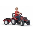 Детски трактор Valtra с ремарке и педали – червен, снимка 5