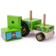 Дървен детски пъзел с кубчета - Трактор, снимка 2