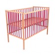 Дървено детско легло Remi, Натур - Розов, 60x120 см, снимка 2