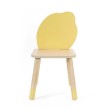 Дървено столче за деца с облегалка - Лимон, снимка 1