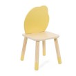 Дървено столче за деца с облегалка - Лимон, снимка 2
