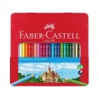 Faber-Castell Цветни моливи Замък, 24 цвята, в метална кутия, снимка 1