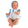 Кукла-бебе Коке, с костюмче, със сини дантели, снимка 1