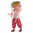 Кукла Силия, с розов шал и плетен панталон, 30 см, снимка 1