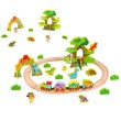 Tooky Toy, Джурасик парк - дървено влакче с релси и динозаври, 40 части, снимка 2