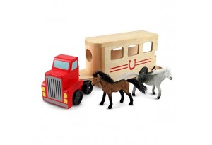 Melissa & Doug - Дървен камион с кончета