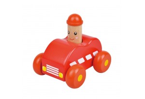 Lelin Toys - Бебешка количка, със звук Бийп, червена