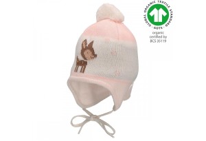 Бебешка шапка с Бамби от био памук, Sterntaler - 49 см. / 12-18 м.