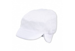 Бяла лятна шапка с UV 50+ защита    - 49 см., 12-18 м.