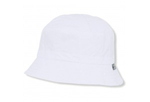 Бяла лятна шапка с UV 50+ защита - 53 см., 2-3 г.