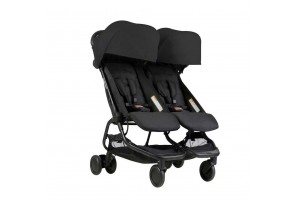 Mountain Buggy - Детска количка за близнаци Nano Duo - Black