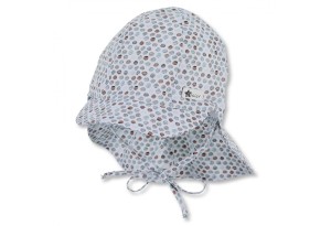 Детска лятна шапка на точки с UV 50+ защита, Sterntaler, с платка на тила - 53 см. / 2-4 г.