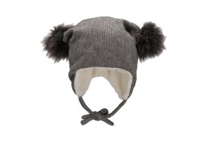 Детска зимна шапка с помпони от вегън косъм, Sterntaler - 51 см. / 18-24 м.