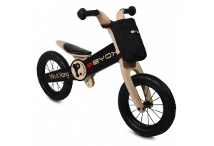 Детски балансиращ велосипед Yin &amp; Yang, Byox, черен, 3+