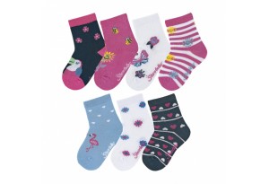 Детски чорапи за момичета в кутия  - 7 чифта   