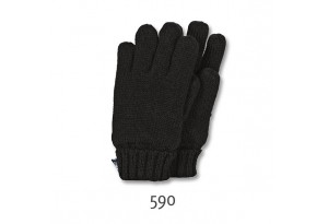 Детски плетени ръкавици в черно