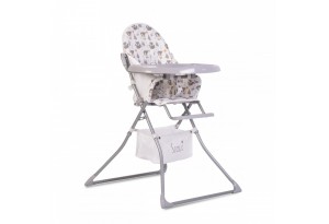 Детски стол за хранене Moni, Scaut, сив, 6 месеца +