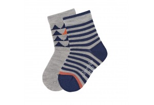 Детски вълнени чорапи за момче от мерино  - 2 чифта  