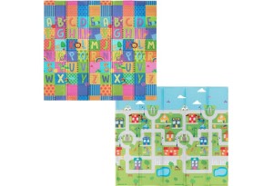 Двустранно килимче за игра Colors 180x200x1.5