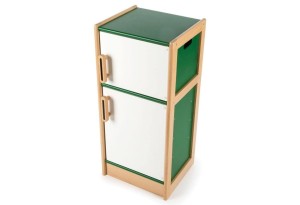 Дървен хладилник за детска кухня - Зелен