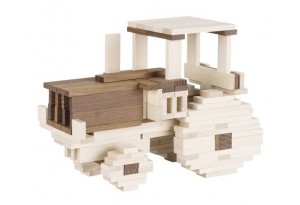 Дървен конструктор - Натурален - 200 части