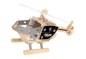 Дървен конструктор - полицейски хеликоптер
