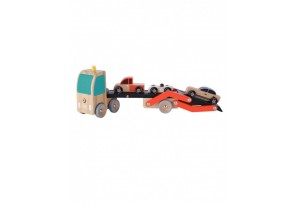 Дървена играчка - Автовоз с колички