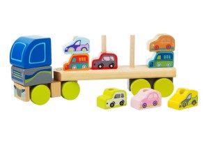 Дървена играчка, Cubika - Автовоз с колички
