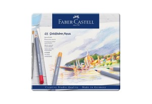 Faber-Castell Акварелни моливи Goldfaber Aqua, 48 цвята, в метална кутия