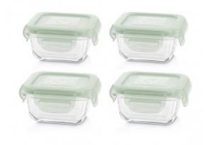 Miniland - Комплект 3 контейнера стъкло 160 мл - Natur - Катеричка