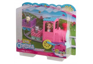 Кукла Barbie - Игрален комплект, Челси с влакче