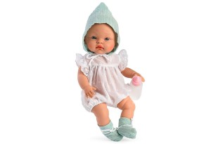 Кукла бебе Алекс, с бяло боди, с бродерии