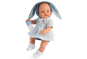 Кукла бебе Алекс, с шапка на зайче