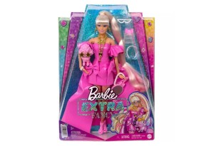 Кукла Mattel Barbie Extra Fancy Pink Plastic с аксесоари и домашен любимец