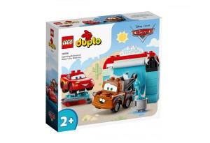 LEGO DUPLO Disney 10996 - Забавления на автомивката със Светкавицата Маккуин и Матю