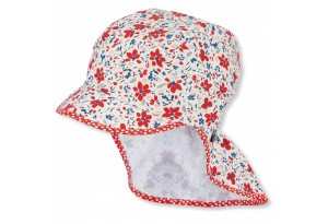 Лятна шапка с UV 50+ защита за момичета с платка на врата  - 55 см., 4-6 г.