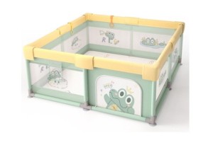 Мека бебешка ограда за игра Crocky 150x200x65 - зелена