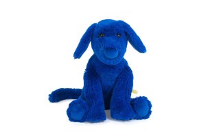 Мека играчка синьо куче 36см