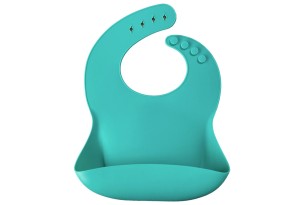 MinikOiOi Basics-Bib силиконов лигавник с джоб - Aqua Green