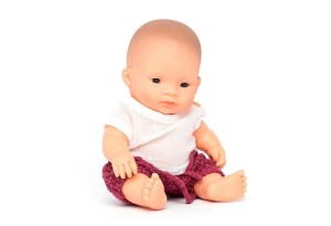 Miniland Кукла момиче 21см с бяла блузка - 31345