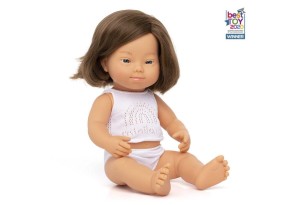 Miniland Кукла момиче 38см  със Синдром на Даун (в плик) - 11702