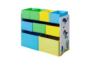 Органайзер за Играчки, Детска Етажерка, Шкаф, Секция с 9 Кутии за Съхранение - РУСАЛКА