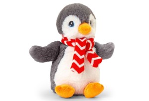 Пингвин с шалче, плюшена коледна играчка, 25 см, Keel Toys