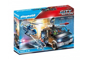 Playmobil - Полицейско преследване с хеликоптер на избягал ван
