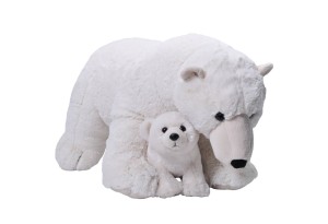 Плюшена играчка Wild Republic Бяла мечка мама и бебе 24098 76 см.